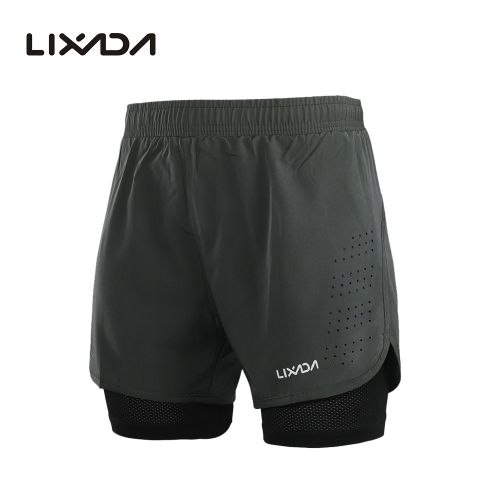 Lixada Men's Elastic Shorts Pants Performance Sports Baselayer Cool Dry Tights Active Workout Underwear 
