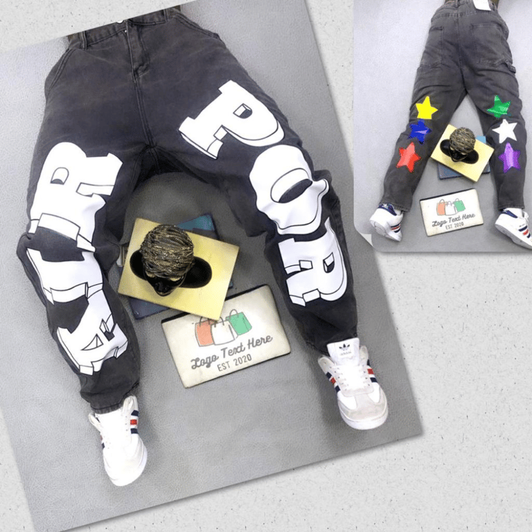 Graphic Baggy Jeans for men Turbocart Free Same Day Delivery Shopping