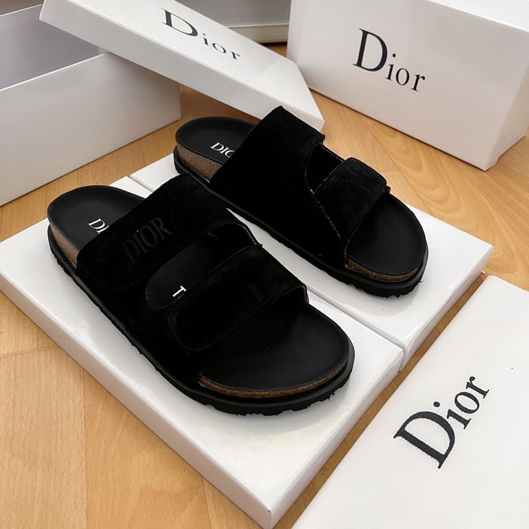 dior leather slippers