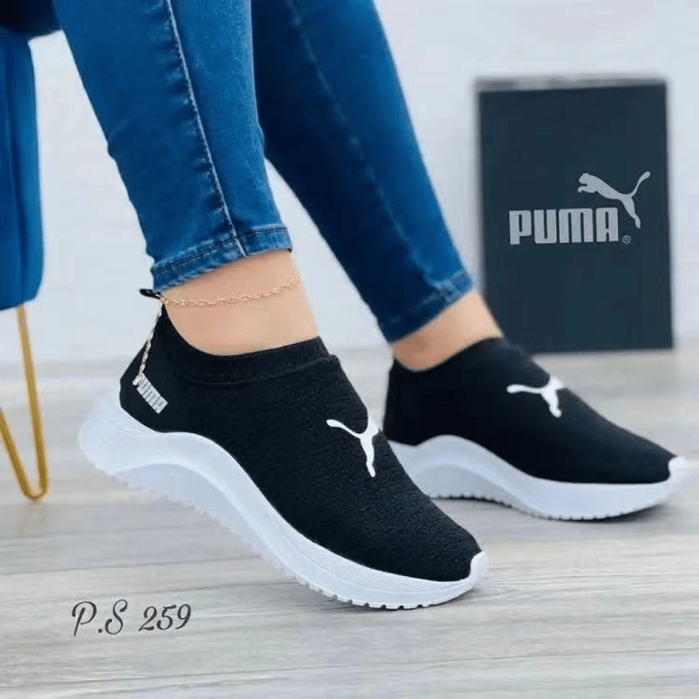 black comfy trainers