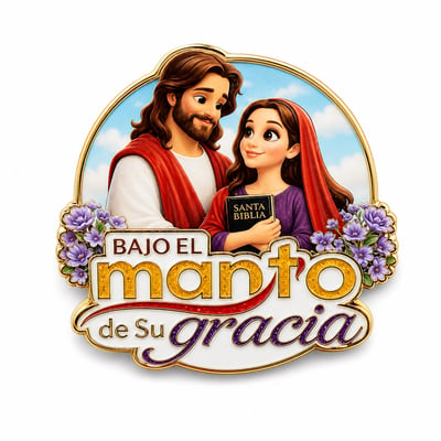 Pin Metálico Premium "Bajo el Manto de Su Gracia"