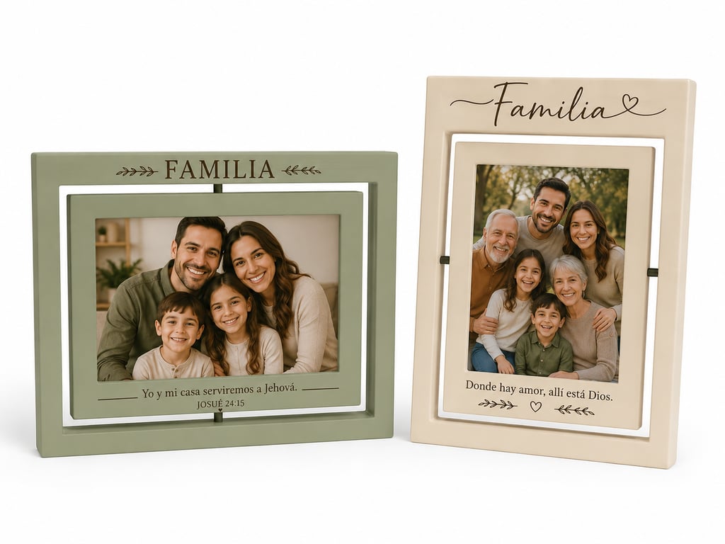 Portarretrato Giratorio Personalizado — Momentos que Giran