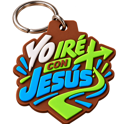 Llavero Yo Iré con Jesús