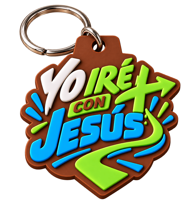 Llavero Yo Iré con Jesús