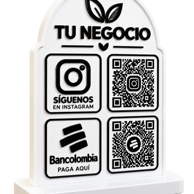 Placa Mostrador QR