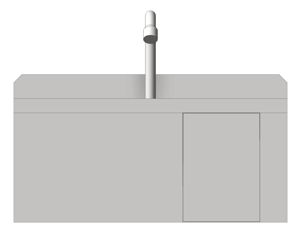 Front Image of Basin Wall 3monkeez HandsFree KneeBasin