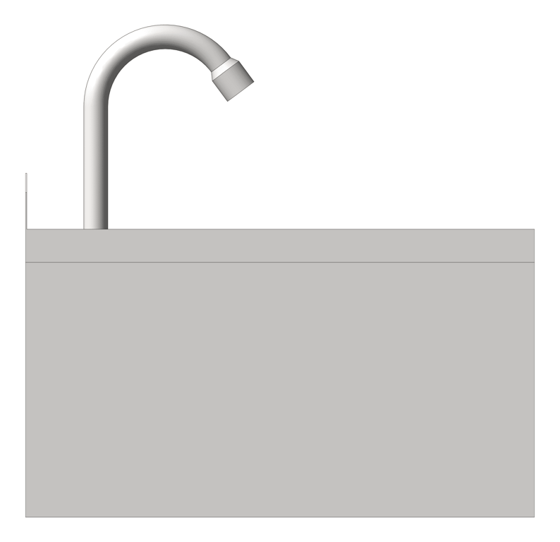 Left Image of Basin Wall 3monkeez HandsFree KneeBasin