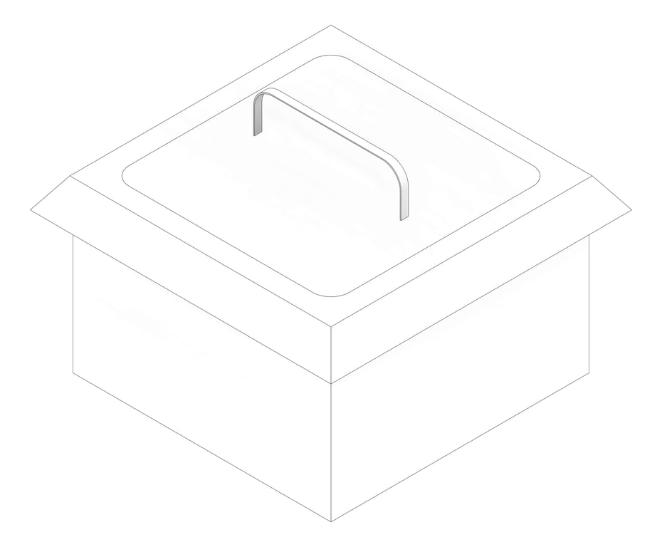 3D Documentation Image of Sink 3monkeez IceWell RaisedFlange