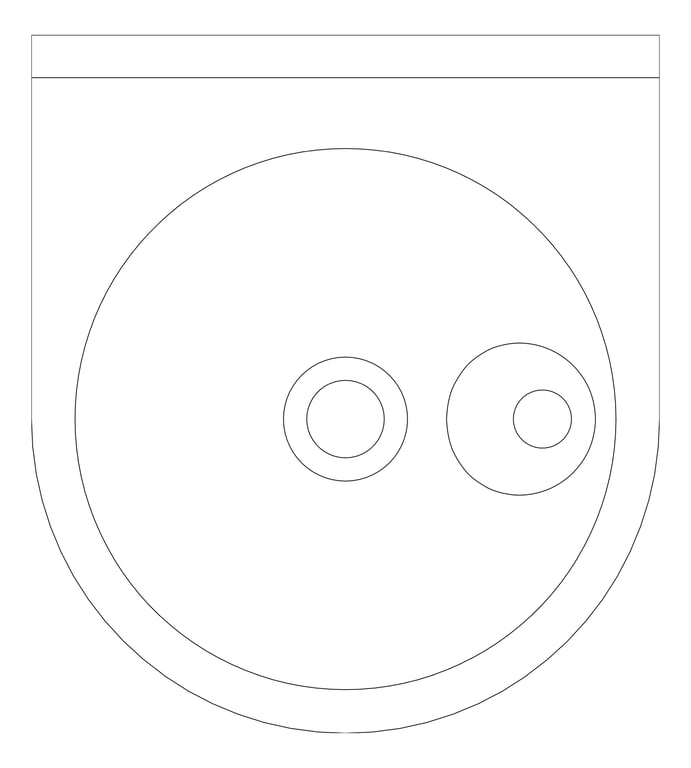 Plan Image of Sink Wall 3monkeez DrinkingFountain Round