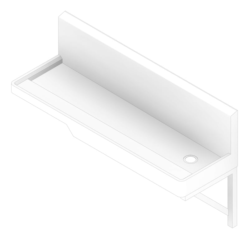 3D Documentation Image of Trough Bench 3monkeez AccessibleDrinking