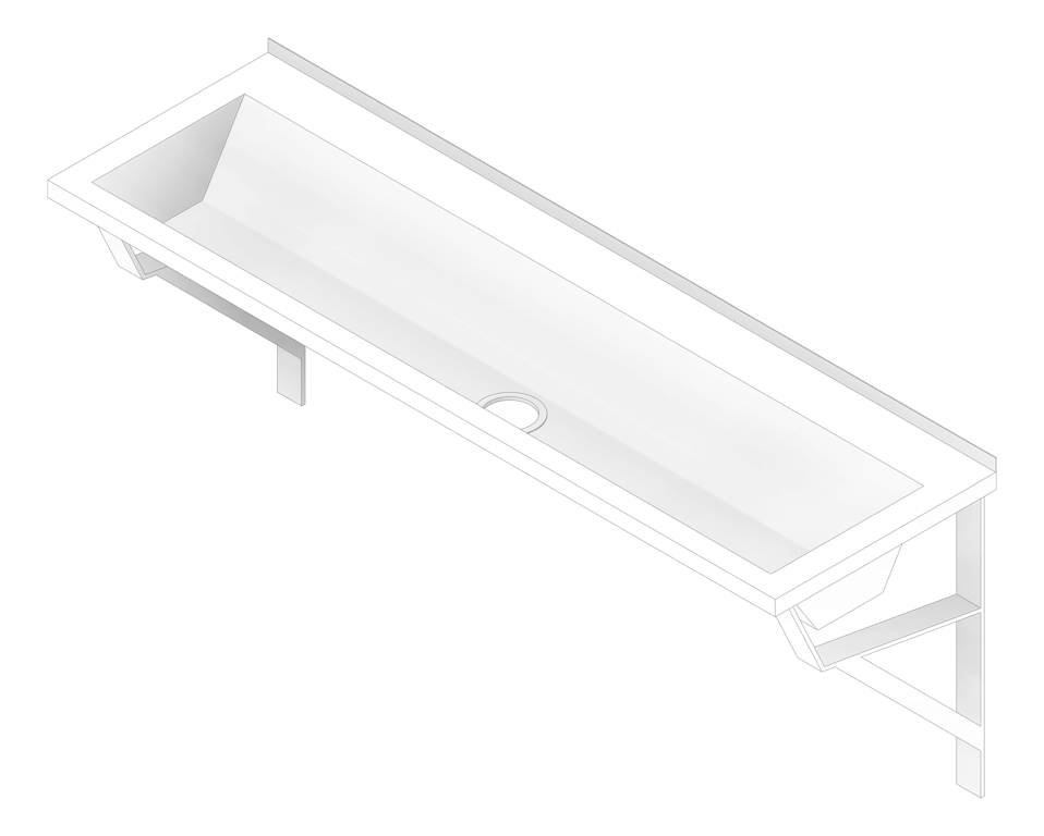 3D Documentation Image of Trough Wall 3monkeez PatternTrough WallsEnd