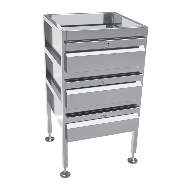 AB-3DRAW-L Image of Drawer Freestanding 3monkeez 3Drawer