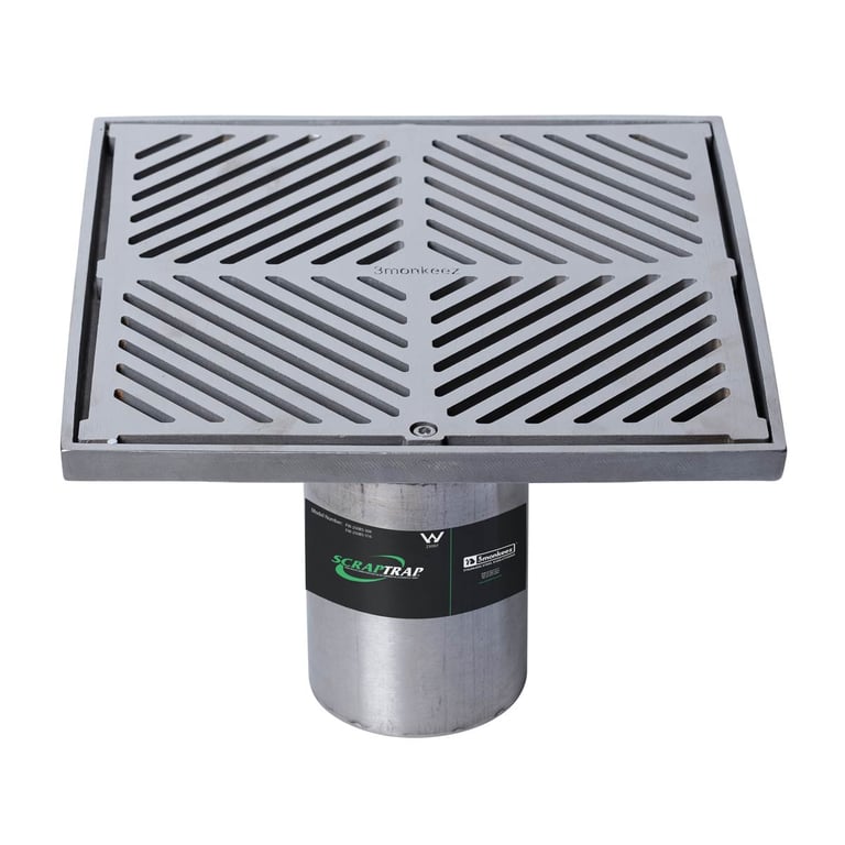 FW-250BS-316 Image of Waste Floor 3monkeez Arrestor Square 250mm