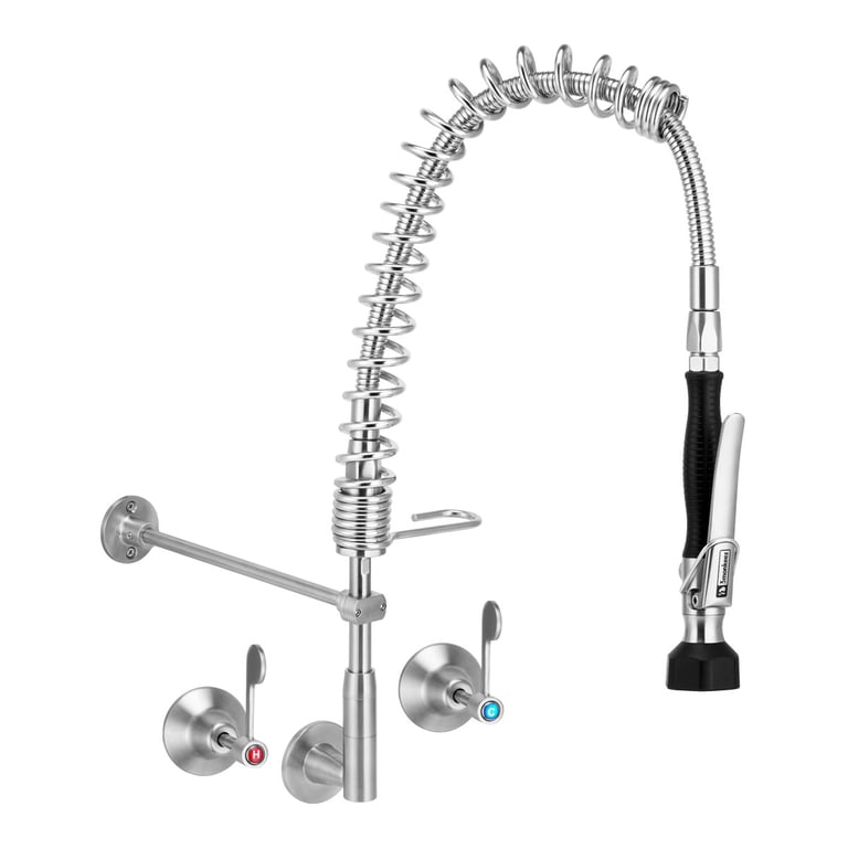 T-3M53810-C 1 Image of TapSet Wall 3monkeez WallStopsAndElbow PreRinseUnit Cafe