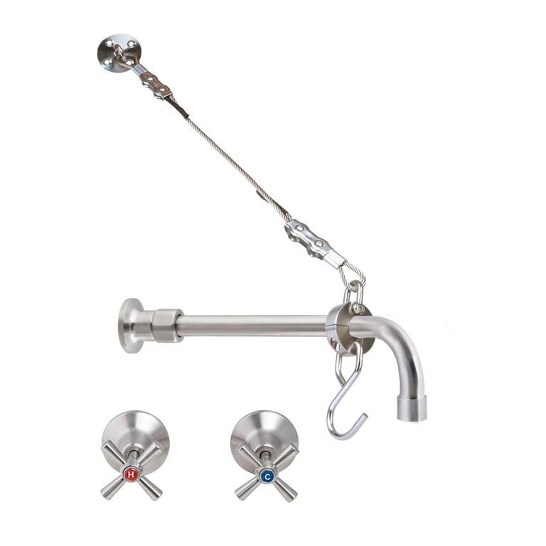 T-3MCSKIT-C08 Image of TapSet Wall 3monkeez Concealed WallStops WallBracket