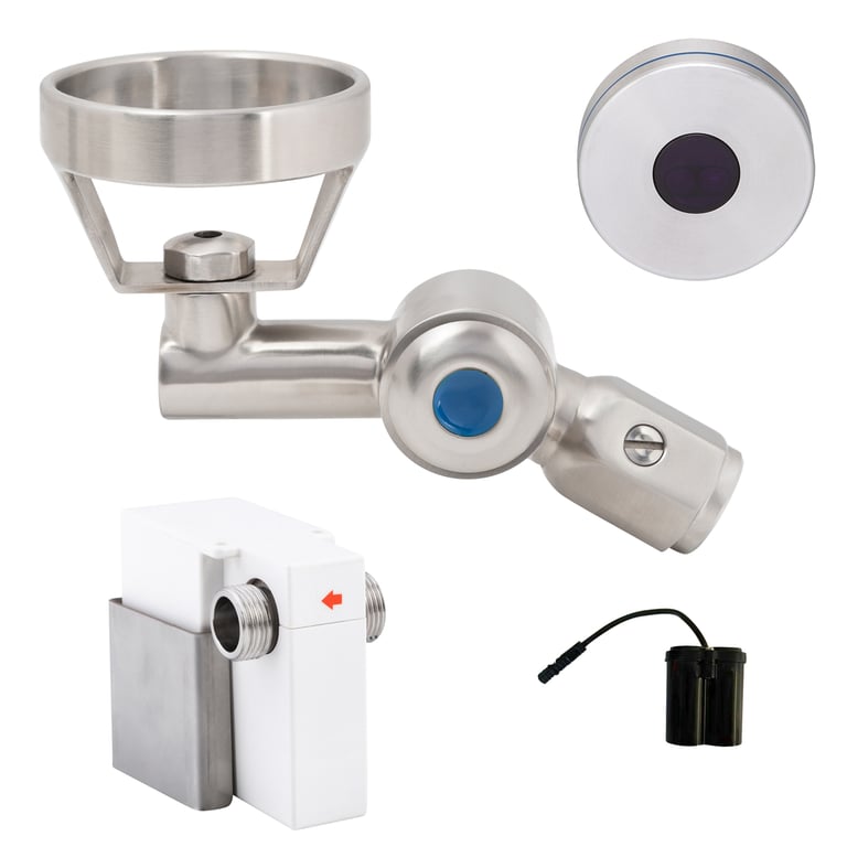 T-3MSS-BUB45SB Image of TapSet Wall 3monkeez Bubbler RemoteSensor AngledMouthguard Battery