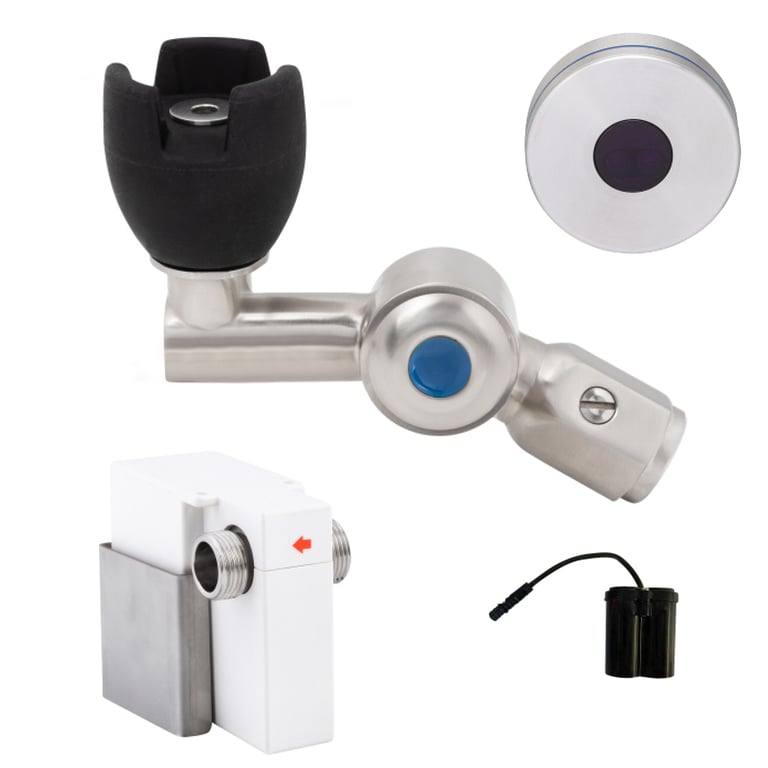 T-3MSS-BUBS45SB Image of TapSet Wall 3monkeez Bubbler RemoteSensor AngledMouthguard Battery