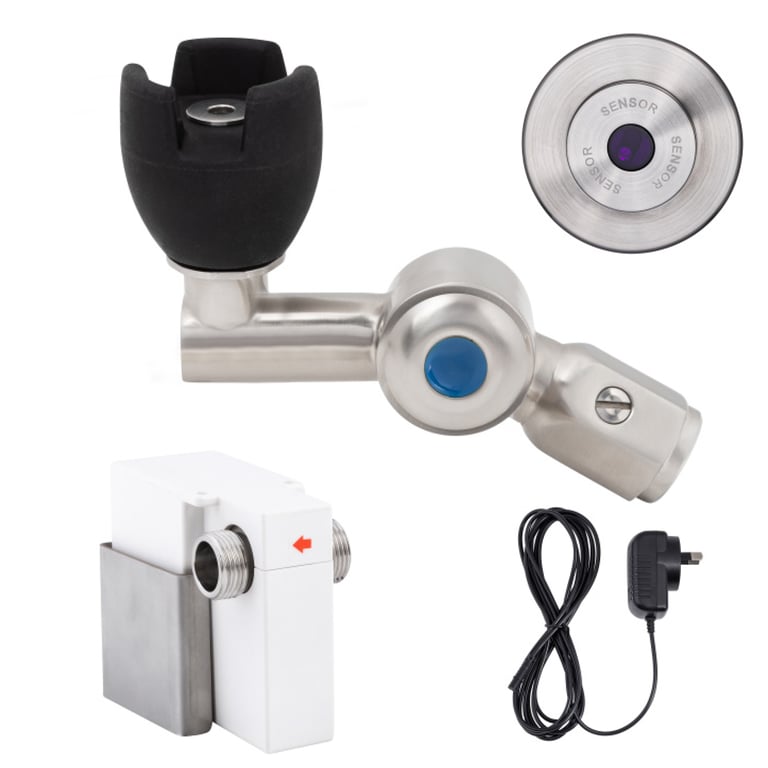 T-3MSS-BUBS45SWM Image of TapSet Wall 3monkeez Bubbler RemoteSensor AngledMouthguard