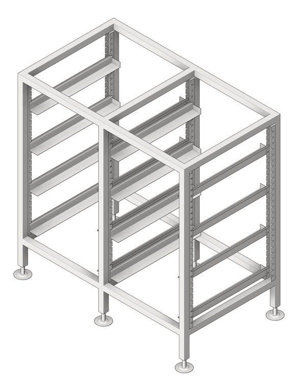 Image of GlassRack FreeStanding 3monkeez AdjustableShelves Double