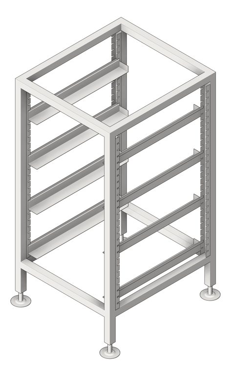 GlassRack FreeStanding 3monkeez AdjustableShelves Single