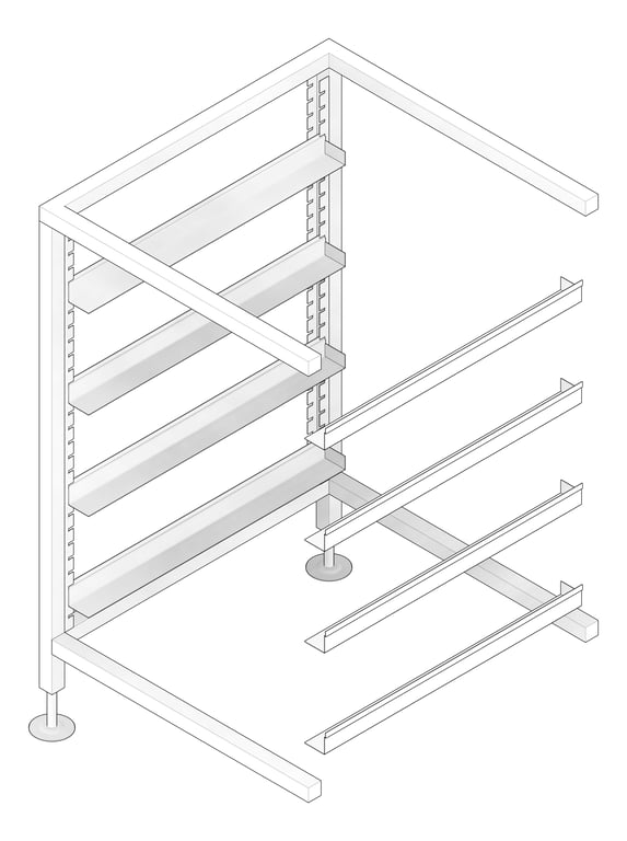 3D Documentation Image of Rack Dishwasher 3monkeez Adjustable Kit