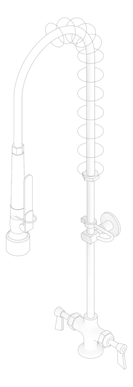 3D Documentation Image of TapSet Hob 3monkeez PreRinseUnit