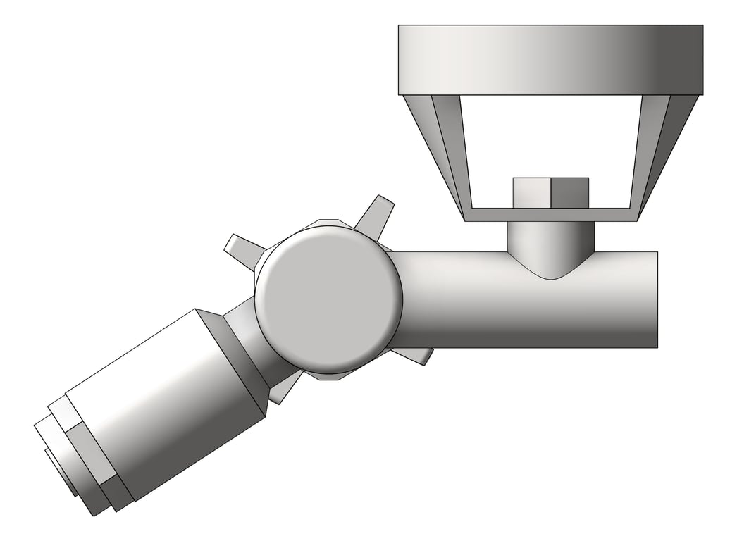 Left Image of TapSet Wall 3monkeez Bubbler MetalMouthGuard 45Deg