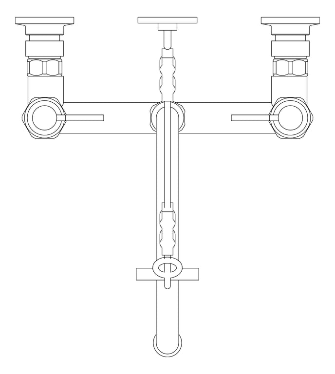 Plan Image of TapSet Wall 3monkeez ExposedWall FixedSpout WallBracket