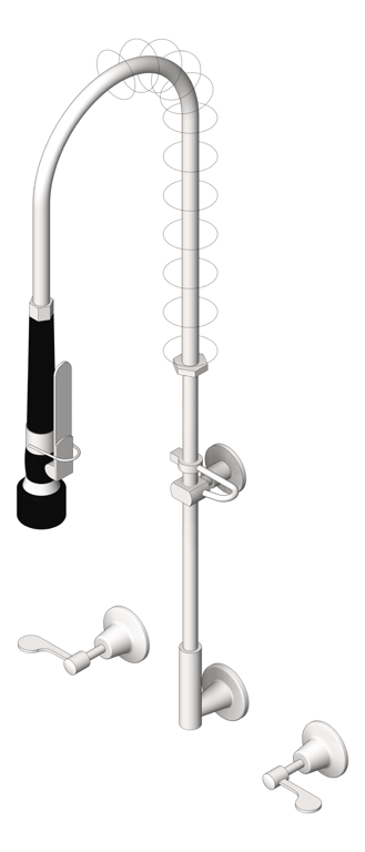 Navigate to TapSet Wall 3monkeez WallStopsAndElbow PreRinseUnit