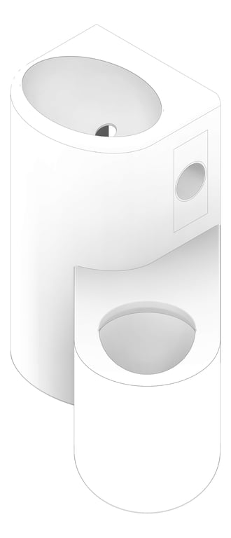 3D Documentation Image of ToiletPan 3monkeez CombinationUnit 45Deg RightPan