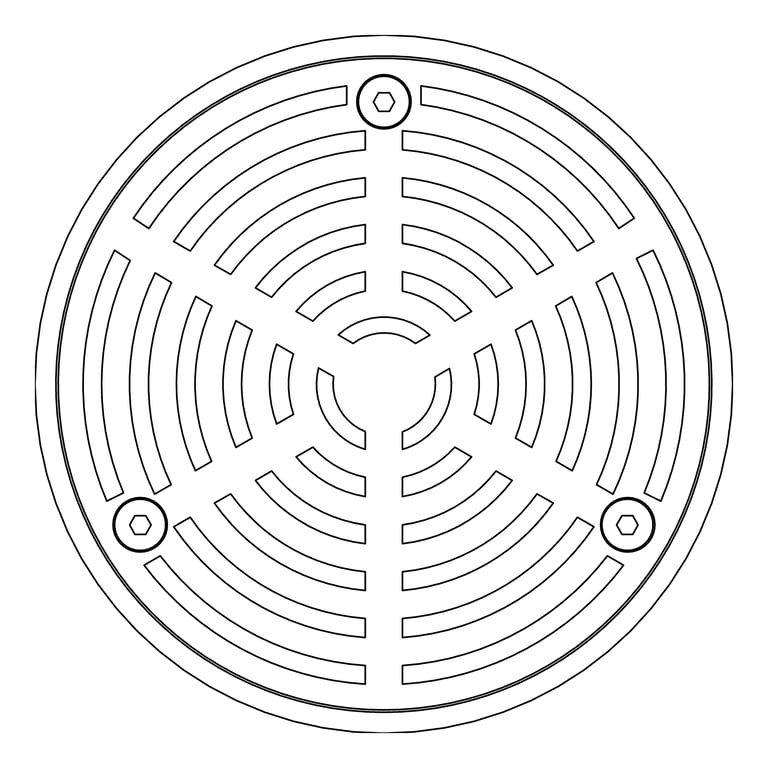 Plan Image of Waste Floor 3monkeez Round 150mm