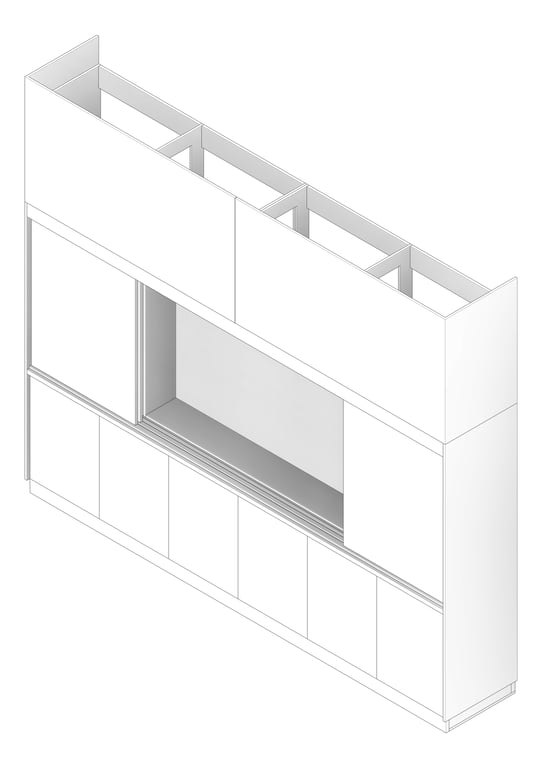 3D Documentation Image of Cabinet Classroom ABP TeachingWall 3500