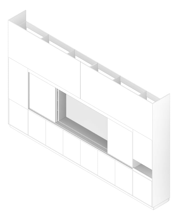 3D Documentation Image of Cabinet Classroom ABP TeachingWall 5000