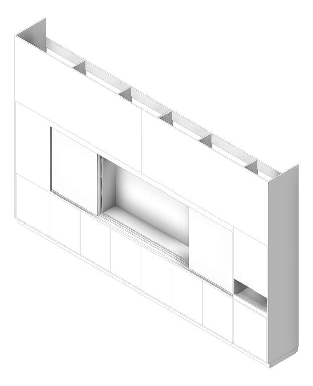 3D Shaded Image of Cabinet Classroom ABP TeachingWall 5000