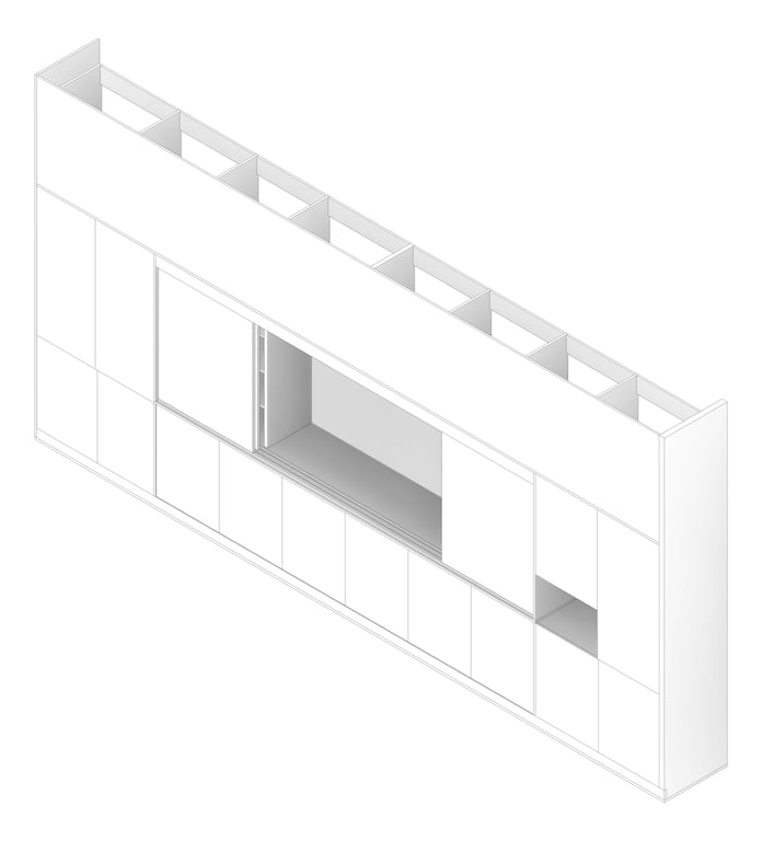 3D Documentation Image of Cabinet Classroom ABP TeachingWall 6000
