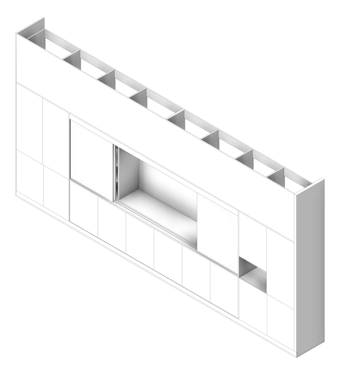 3D Shaded Image of Cabinet Classroom ABP TeachingWall 6000