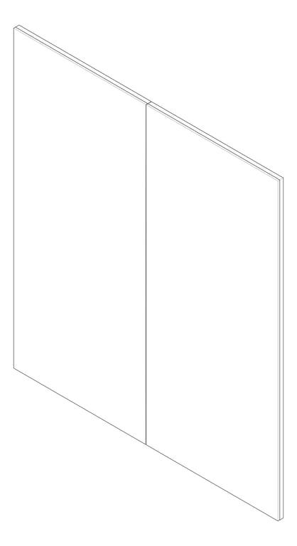 3D Documentation Image of Cabinet Door ABP Hinged Pinboard
