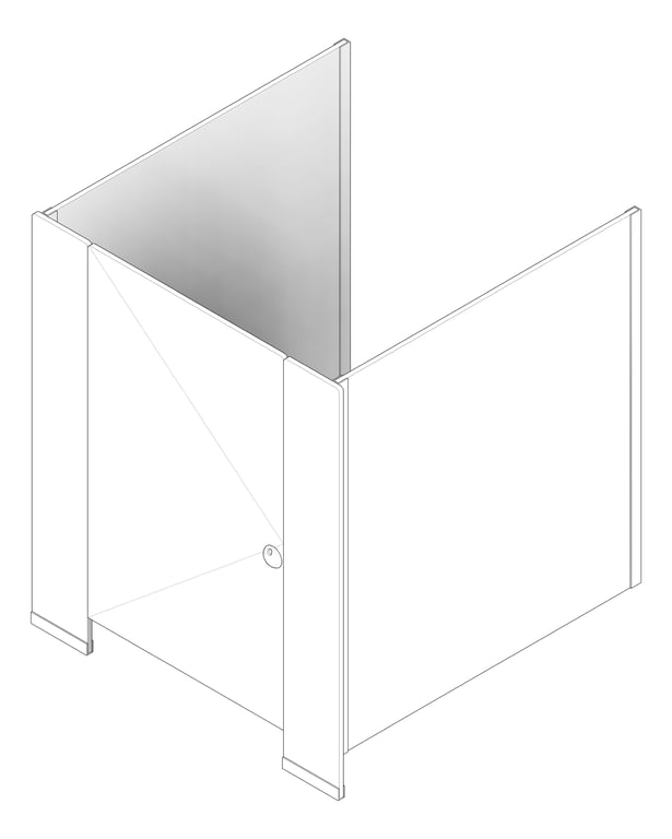 3D Documentation Image of Cubicle FloorMounted ABP Flinders PreSchool Laminex