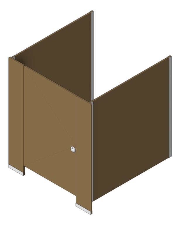 3D Shaded Image of Cubicle FloorMounted ABP Flinders PreSchool Laminex
