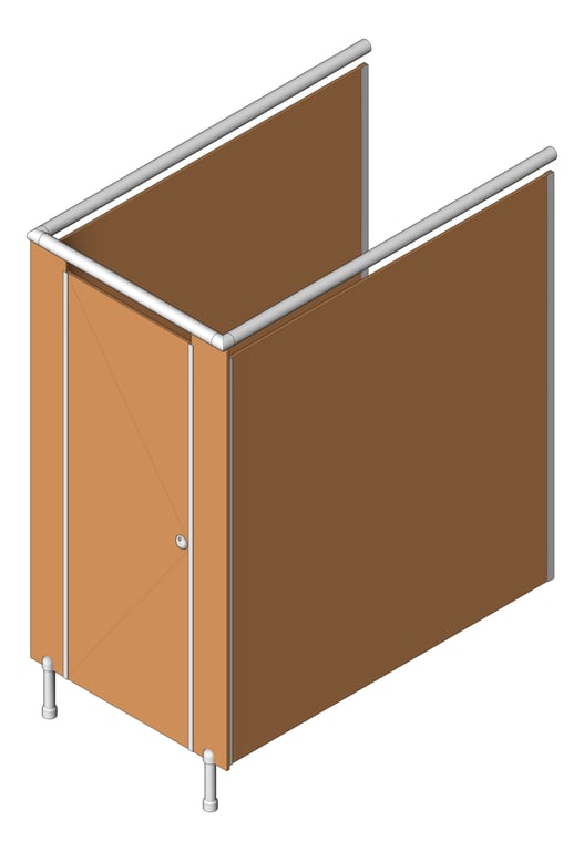 3D Shaded Image of Cubicle FloorMounted ABP Leichhardt Laminex