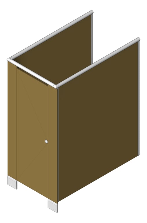 3D Shaded Image of Cubicle FloorMounted ABP Oxley AbetLaminati