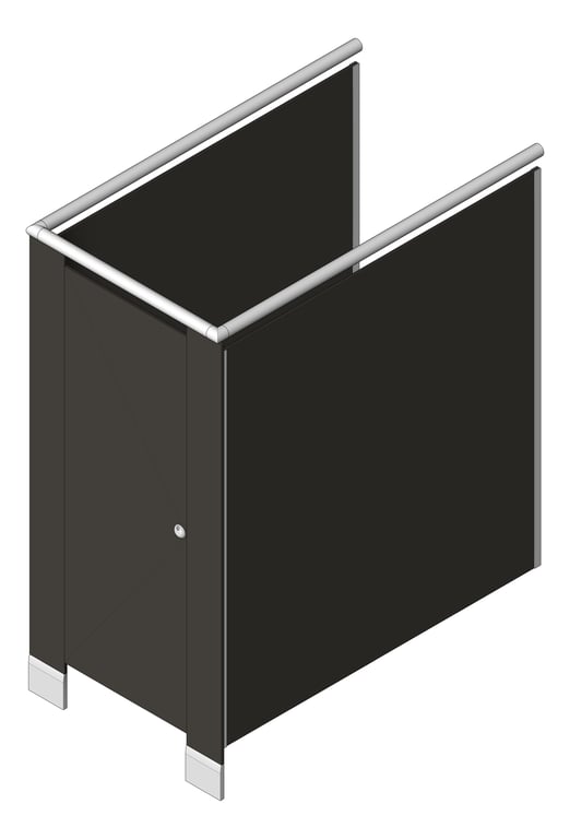 3D Shaded Image of Cubicle FloorMounted ABP Oxley Laminex