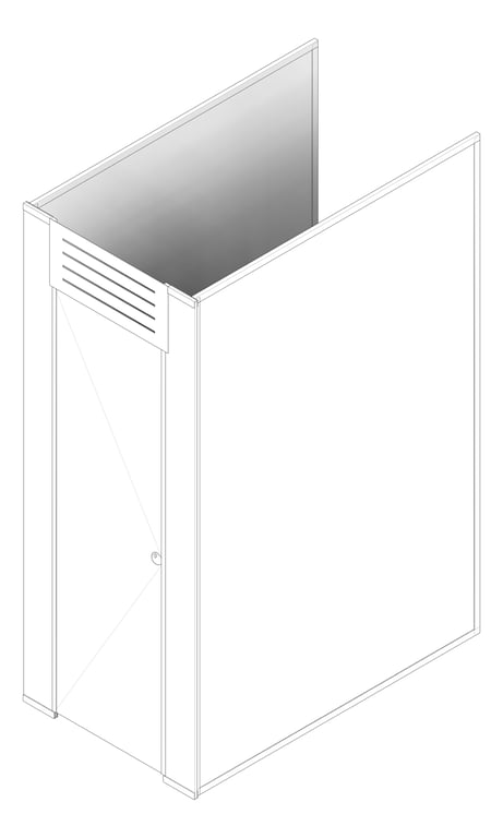 3D Documentation Image of Cubicle FloorToCeilingMounted ABP Blaxland Laminex