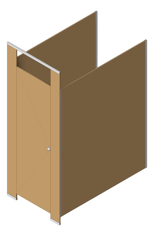 3D Shaded Image of Cubicle FloorToCeilingMounted ABP Wentworth AbetLaminati