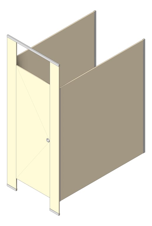 3D Shaded Image of Cubicle FloorToCeilingMounted ABP Wentworth Laminex
