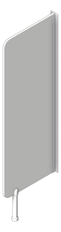 3D Shaded Image of Panel Screen ABP Urinal