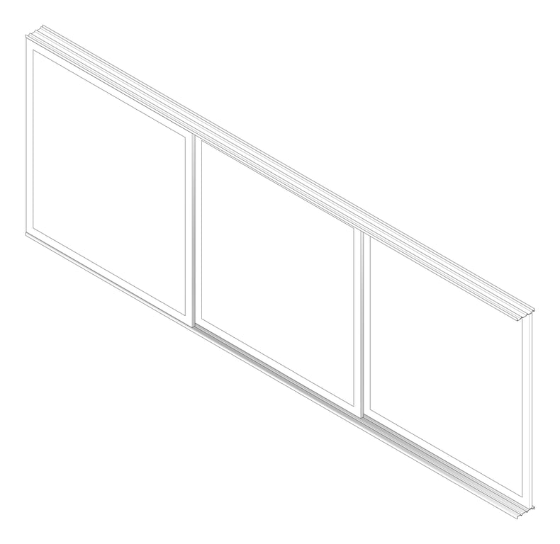 3D Documentation Image of Board Classroom ABP HorizontalSliding ThreePanel
