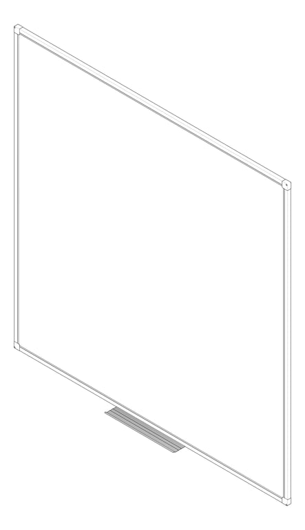 3D Documentation Image of Board Classroom ABP White Framed