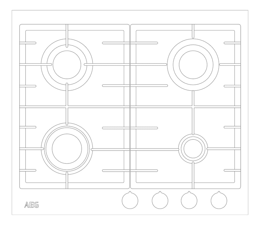 Plan Image of Cooktop Gas AEG 600