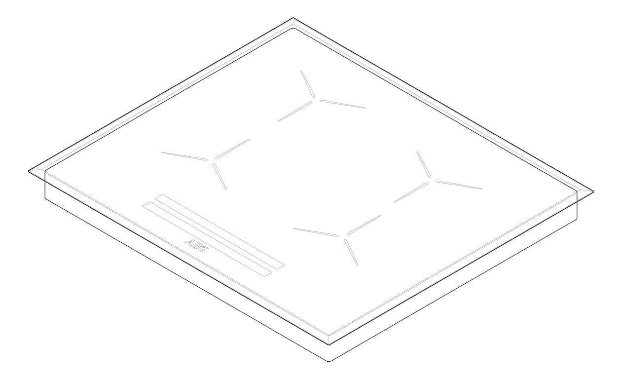 3D Documentation Image of Cooktop Induction AEG 600